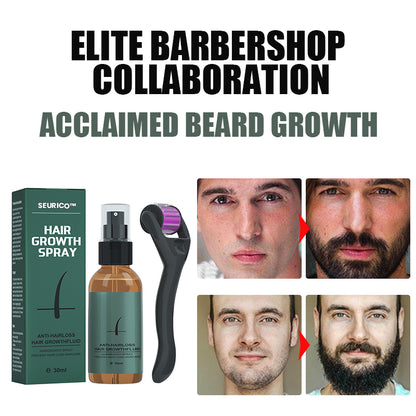 Seurico™ Beard Growth Natural Spray & Microneedle Roller Set