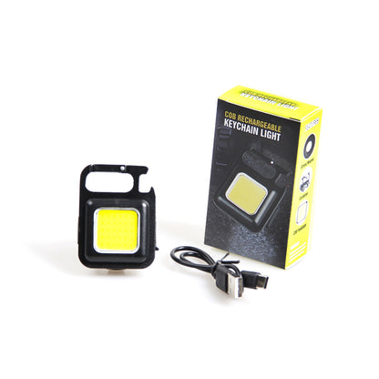 Seurico™ Portable Flashlight Keychain Mini LED Light Glare COB USB Charging