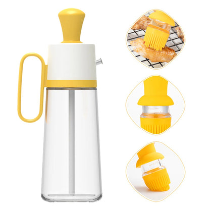 2-in-1 Glass Oil Dispenser with Brush **