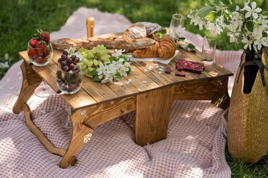 Folding Picnic Basket Table