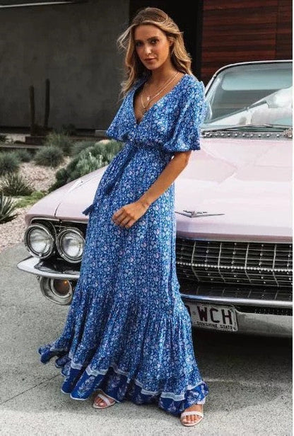 Vintage Button Maxi Dress